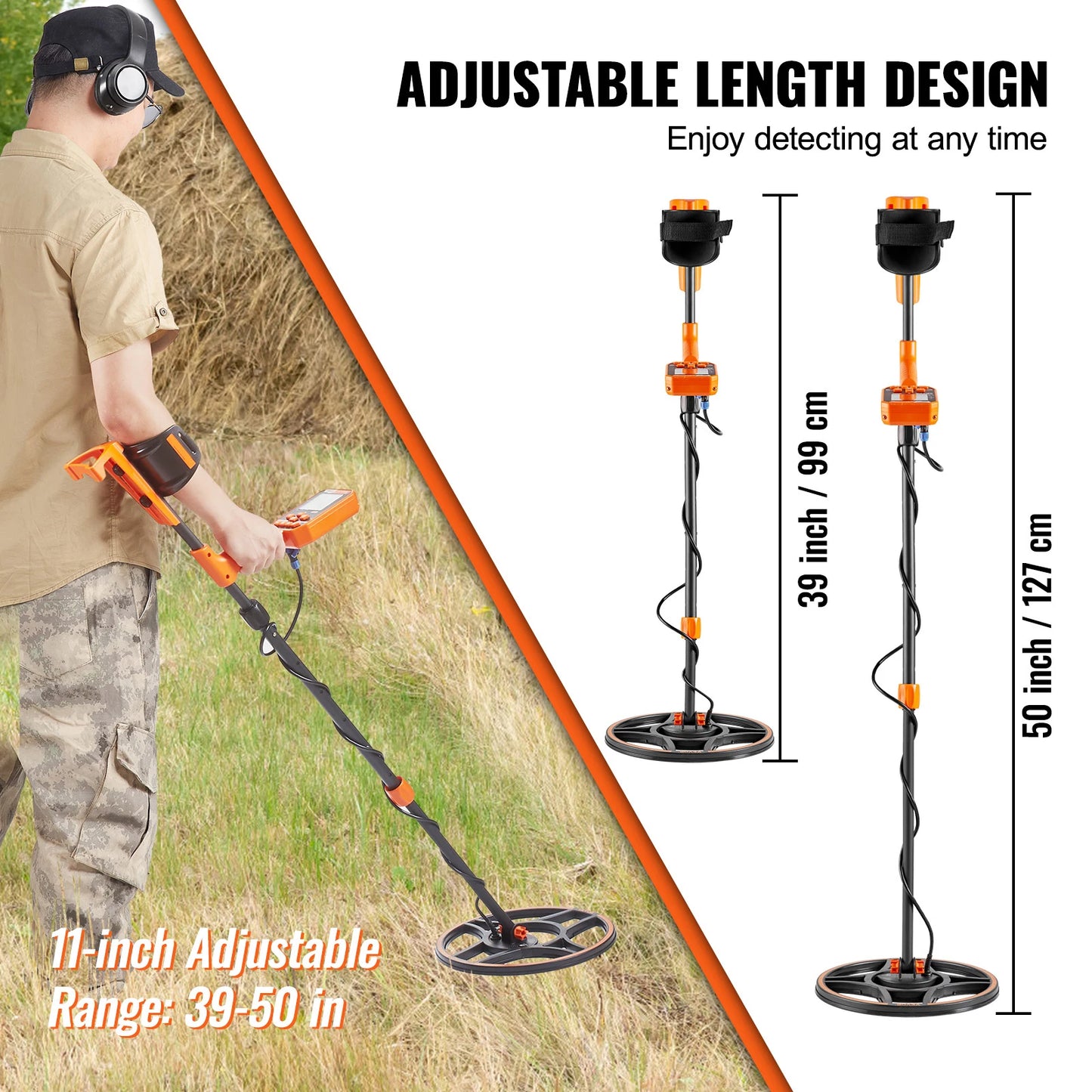 SucceBuy Advanced Multifunctional Rechargeable Metal Detector With LCD Display IP68
