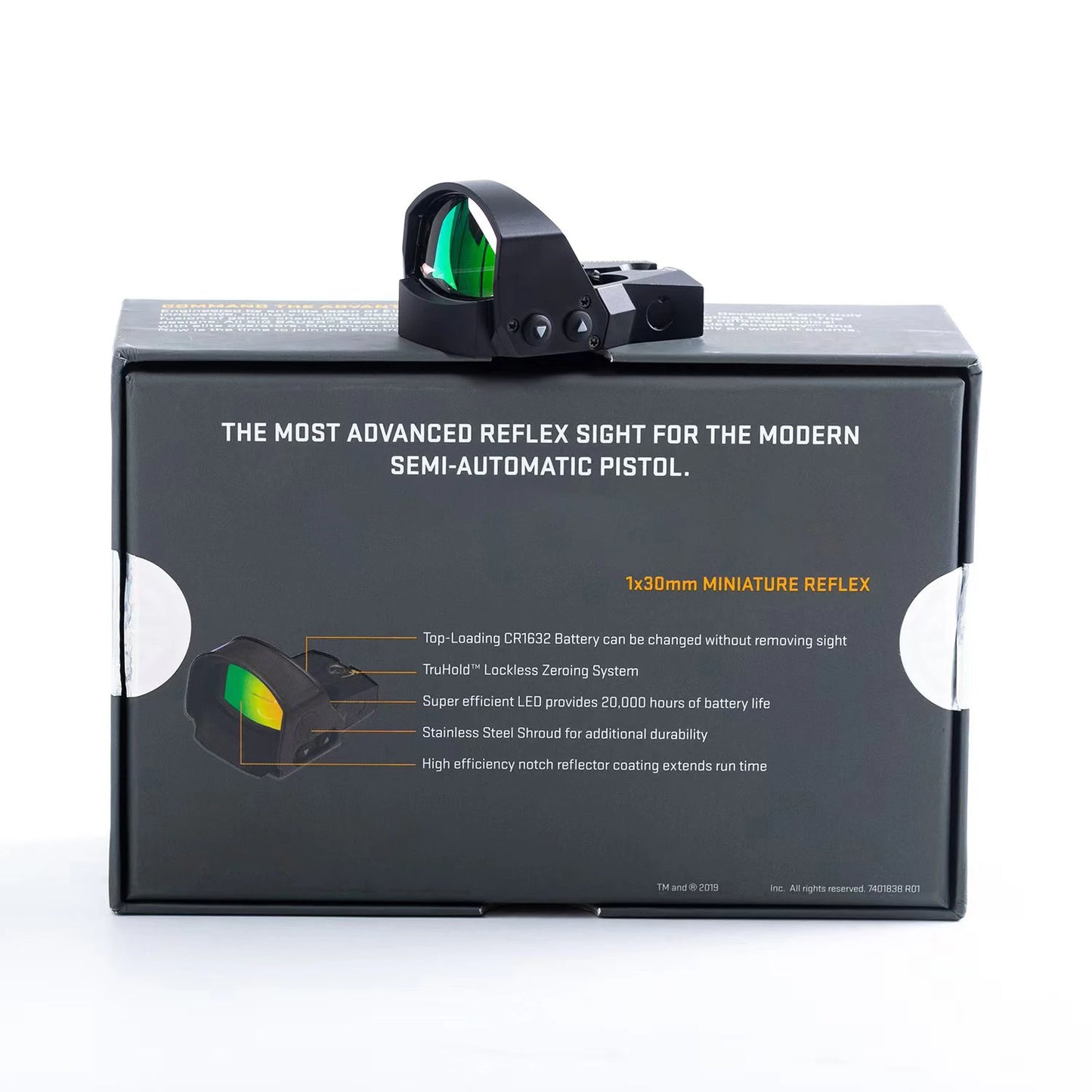 R1 pro 1x30mm Red Dot Sight 3 MOA Airsoft Riflescope with Protective Shroud Reflex Sights 20mm Rail Mount for Hunting