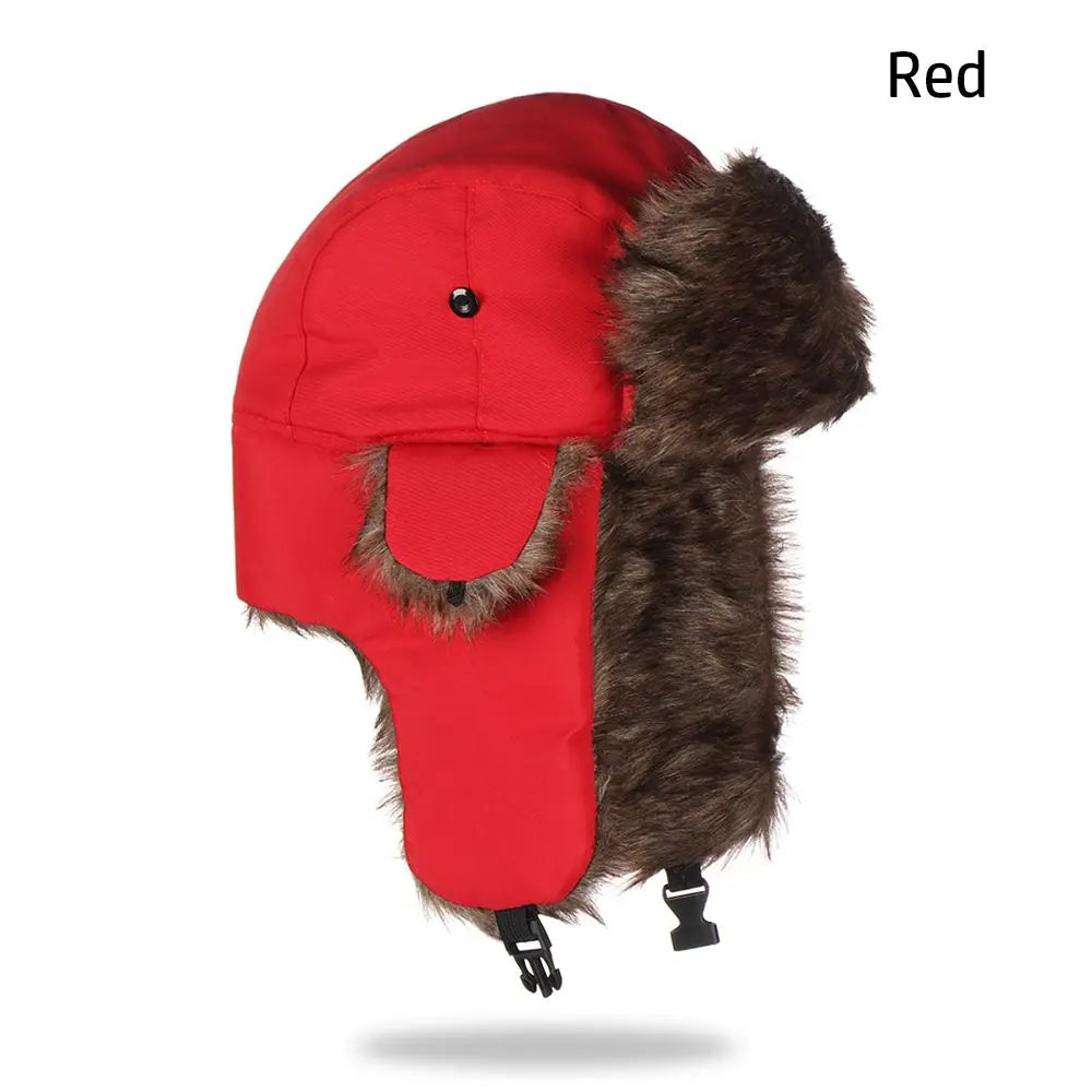 Men Women Fur Earflap Winter Cap Russian Ushanka Winter Hats Ski Hat Winter Warm Hat