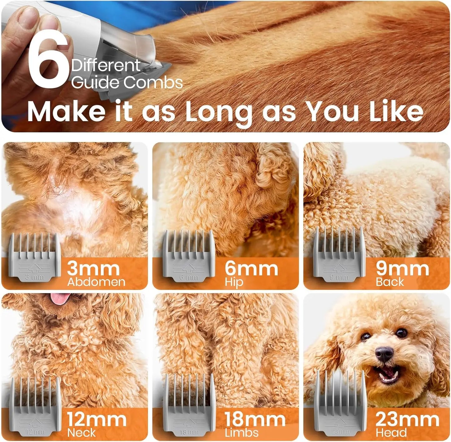 Dog Grooming Vacuum, Pet Grooming Vacuum with Clipper Nail Grinder,1.5L Dust Cup Dog deshedding Vacuum Brush with 7 Pet Grooming