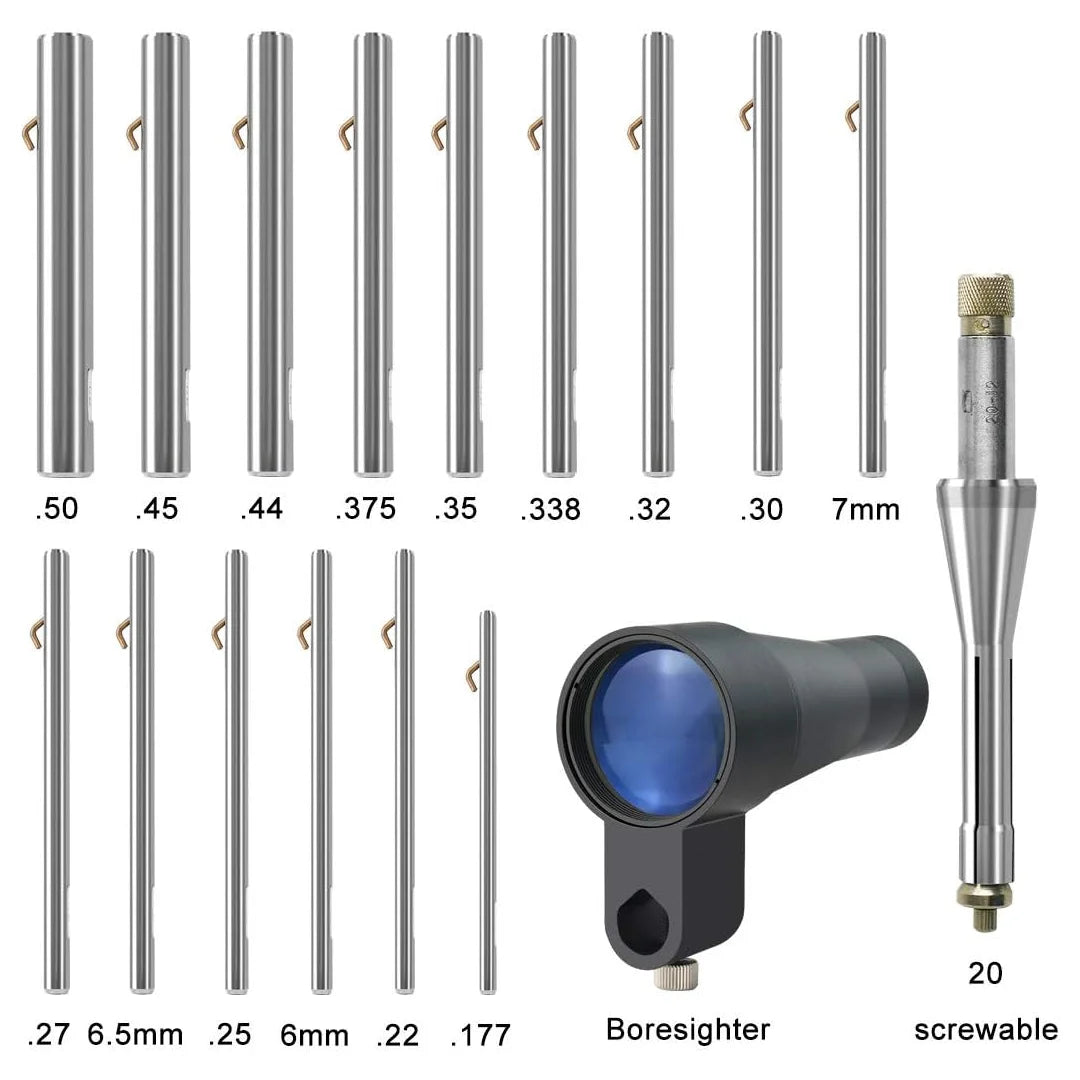 Xaegistac Rifle Scope Boresighter Kit-Precision Firearm Bore Sighter Kit with Arbors