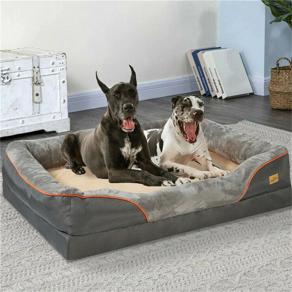 BORWARTCN Orthopedic Memory Foam Dog Bed with Removable Cover