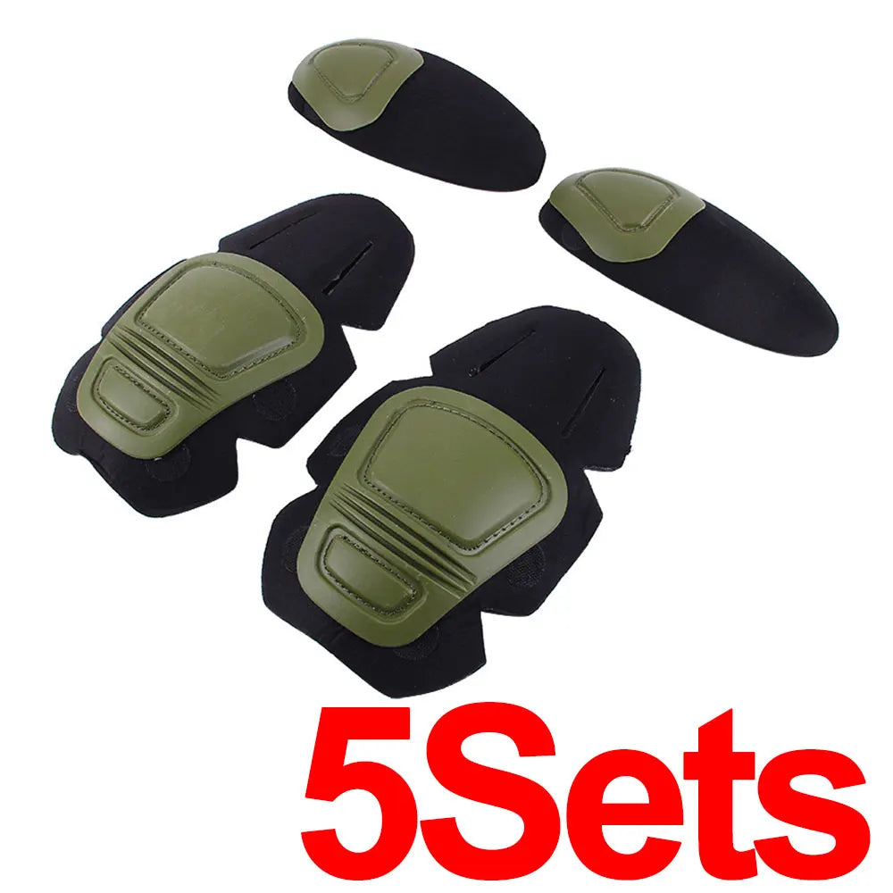 1Pair Tactical Protective Knee Elbow Pads Outdoor Camouflage Suit Gear Hunting Insert Type Soft Pad for Military Combat Use