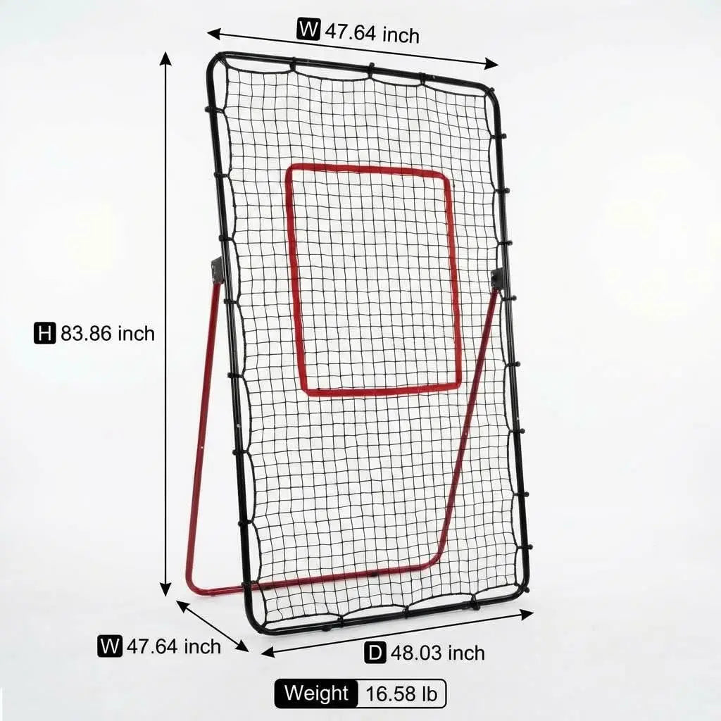 Adjustable Volleyball Rebounder Net, 7x4 ft Large Training Bounce Back Net for Bumping, Spiking & Setting Sturdy, Multi-Angle