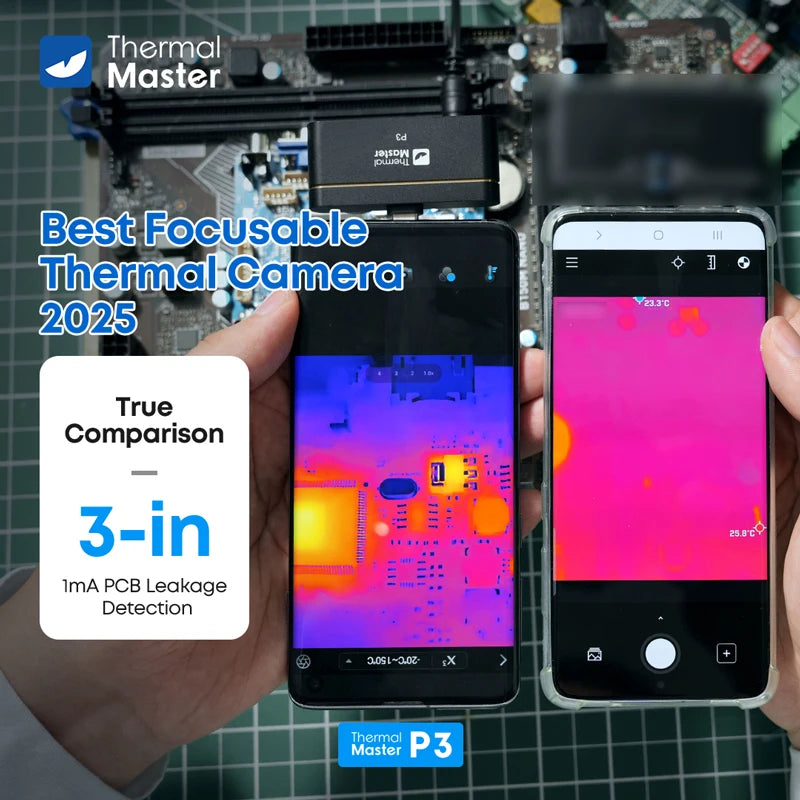 P3 Thermal Camera ios& Android USB-C 600℃ 512*384 X³IR  Infrared imaging Camera Macro Lens for PCB Circuit Home Inspection