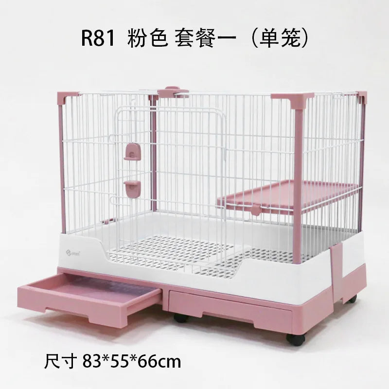 High Concerned Chemical Gravity Lock Rabbit Cage With Pullout Tray