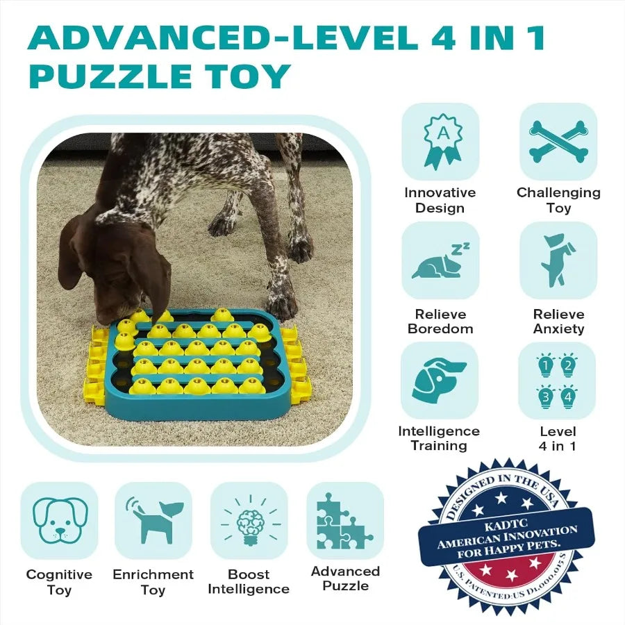 All In One Dog Puzzle Toy With Four Challenge Levels