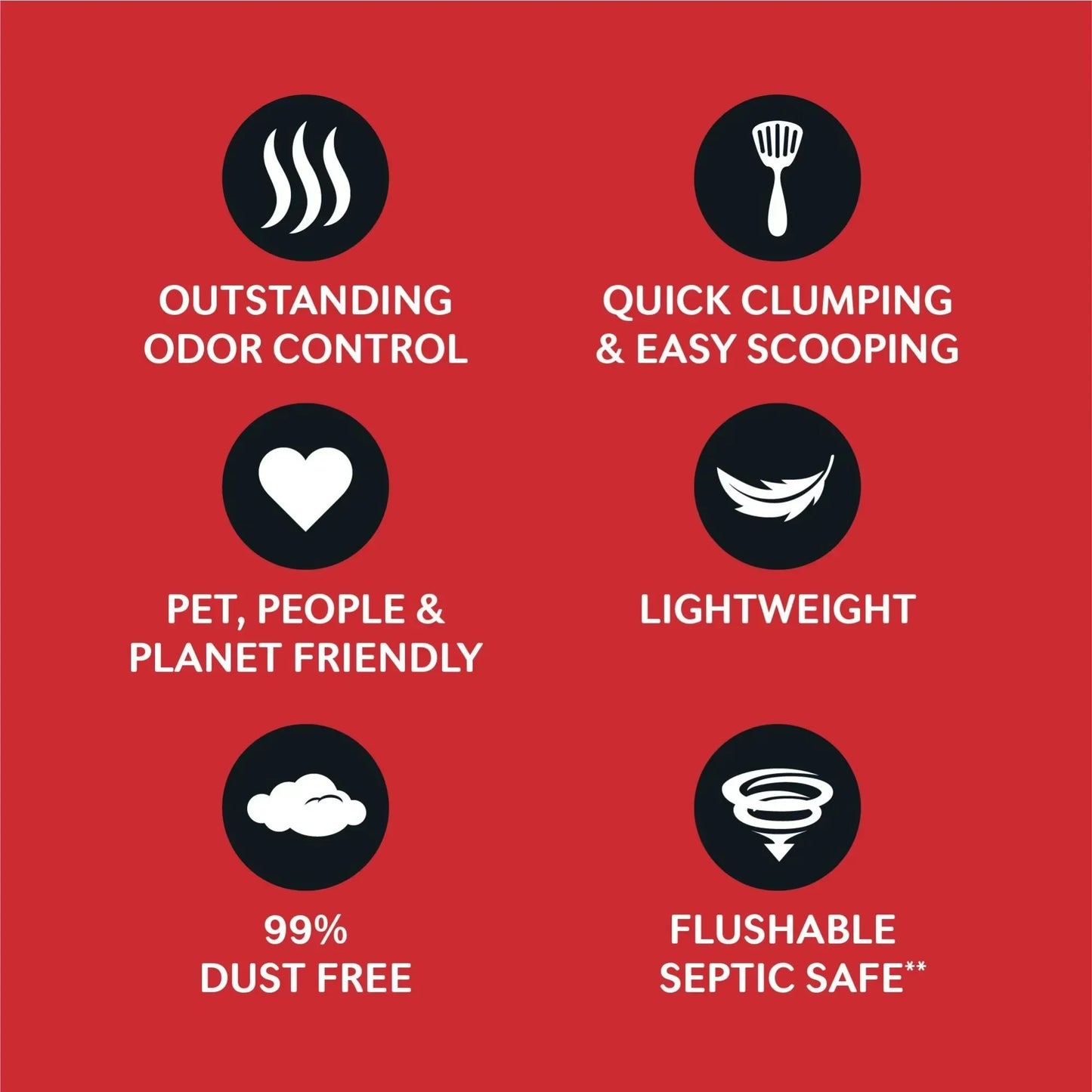 Multiple Cat Unscented - Natural Ingredients,Quick Clumping, Flushable, 99% Dust Free- Long-Lasting Odor Control & Easy Scooping