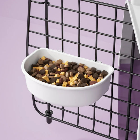 Hanging Pet Bowl For Crates Airline Carriers Anti Spill Feeding
