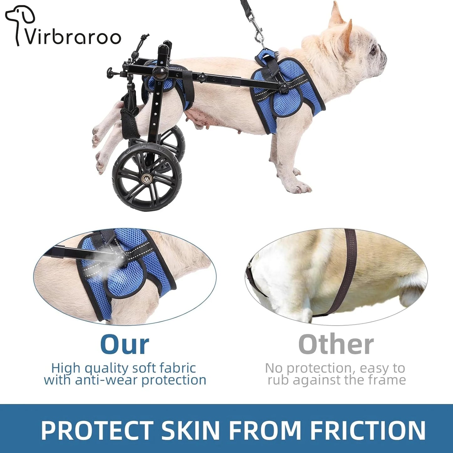Dog Wheelchair for Back Legs With All-Terrain Tires