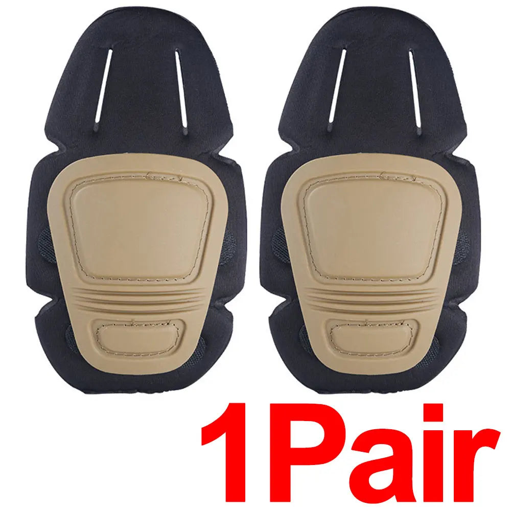 1Pair Tactical Protective Knee Elbow Pads Outdoor Camouflage Suit Gear Hunting Insert Type Soft Pad for Military Combat Use