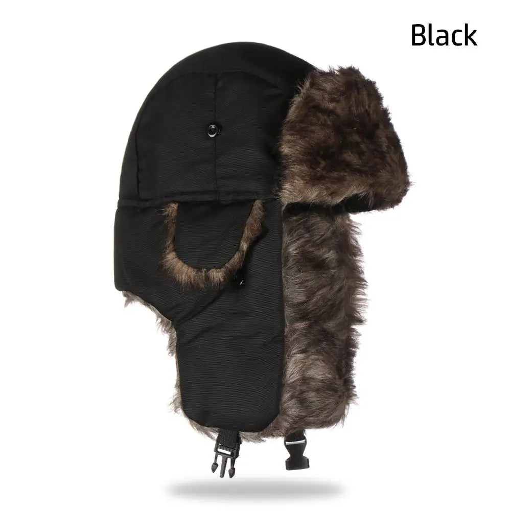 Men Women Fur Earflap Winter Cap Russian Ushanka Winter Hats Ski Hat Winter Warm Hat