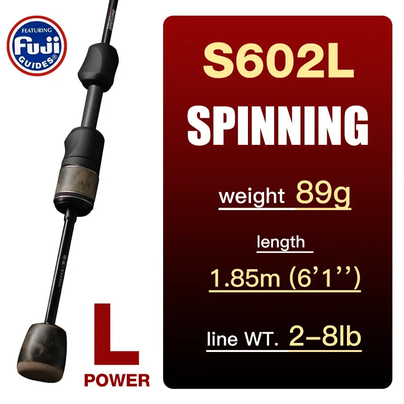SeaSir Stream Spinning Baitcasting Fishing Rod Ultralight AdvancedCarbon Fiber Composite