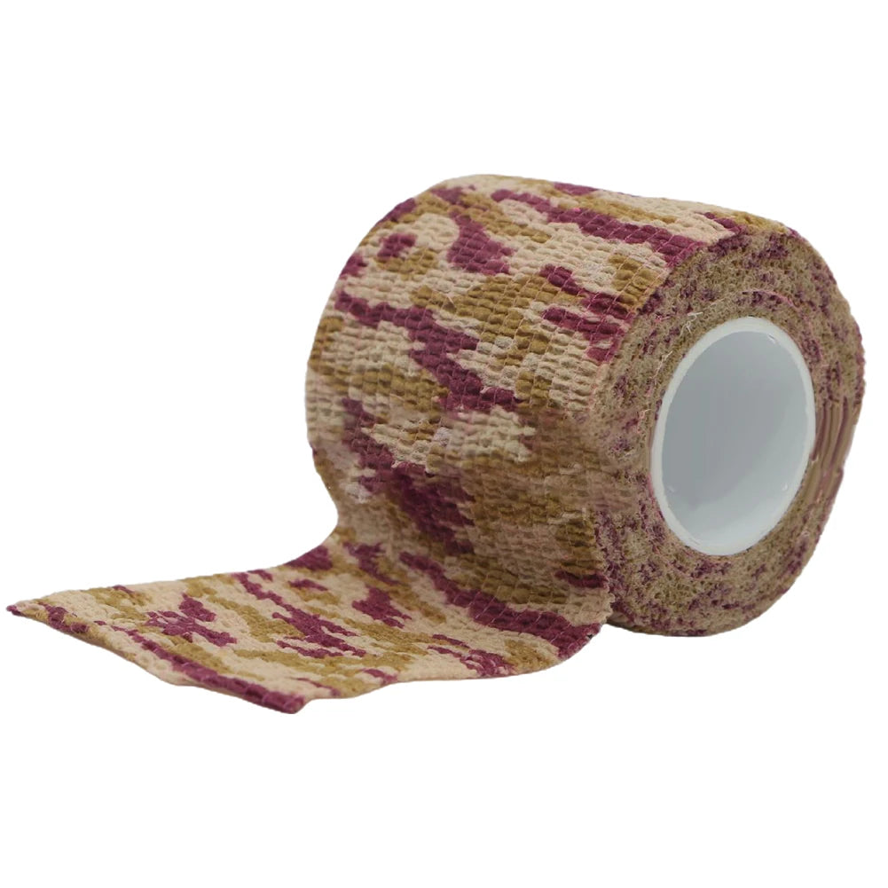 1pc Camouflage Invisible Tape Camo Form Reusable Self Cling Camo Hunting Rifle  Fabric Tape Wrap Outdoor Camping Accessories