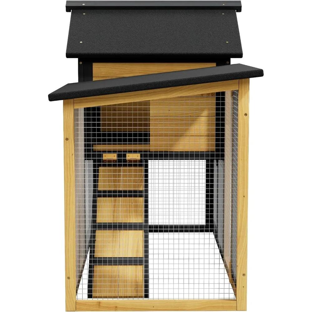 Outdoor Two Tier Chicken Coop Run Hen House
