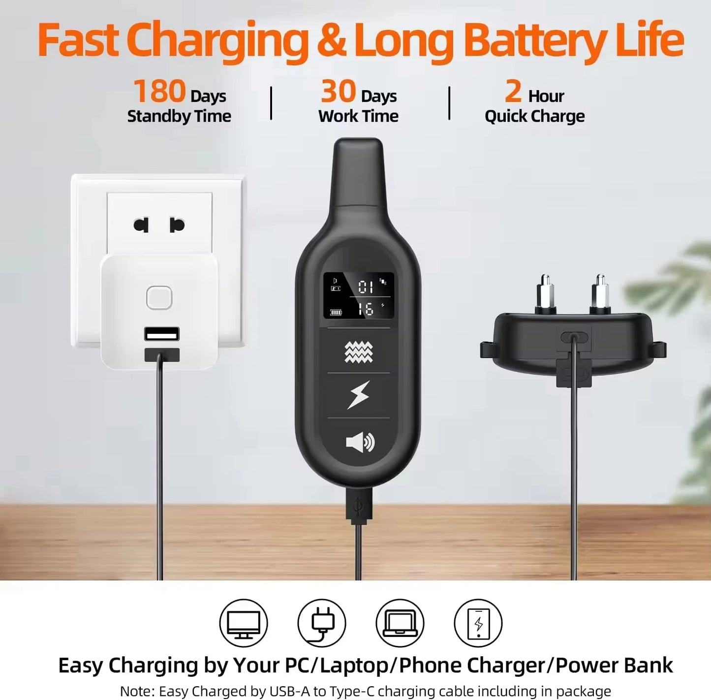 Paipaitek 1000M Dog Training Collar Waterproof Rechargeable Anti Bark