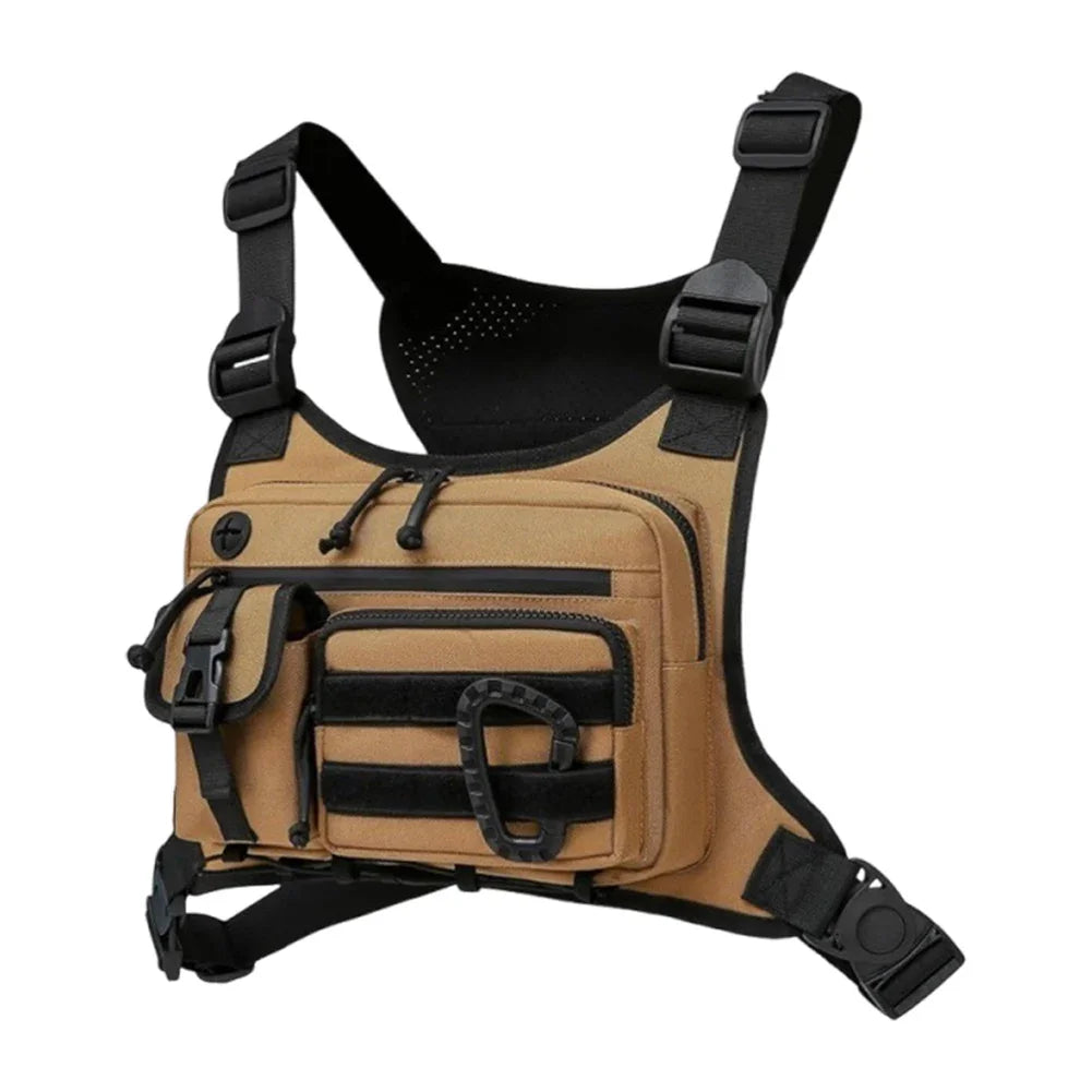 Tactical Chest Bag Men's Vest Edc Waterproof Anti-Theft Chest Pack Rig for Outdoor Cycling Bags Running Front Chest Pack