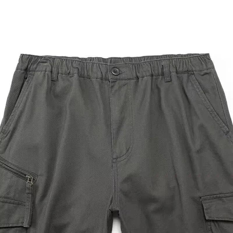 Men Baggy Cargo Pants Male Camouflage Multi Pocket Sweat Pants Loose Fit Plus Size Cotton Casual Pants Fashion Solid Color Pants