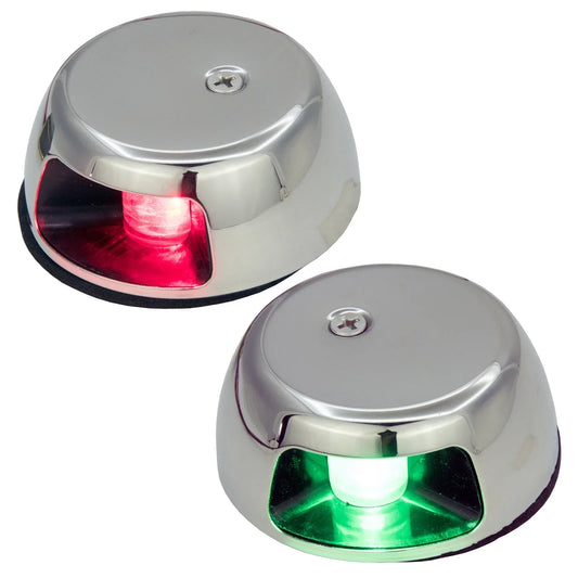 BYSSEA Marine LED Navigation Lights 12V Stainless Steel Side Mount For Boats And Vessels