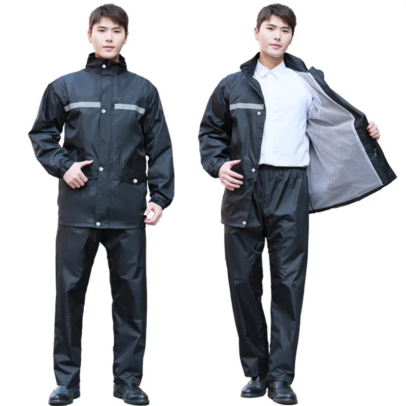 Full Body Raincoat And Rainpants For Motorcycle And E Bike