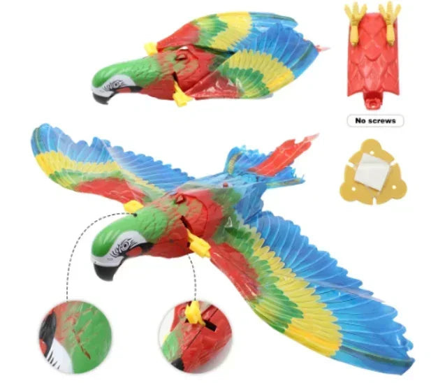 Simulated Bird Interactive Cat Toy Hanging Teaser Flying Bird
