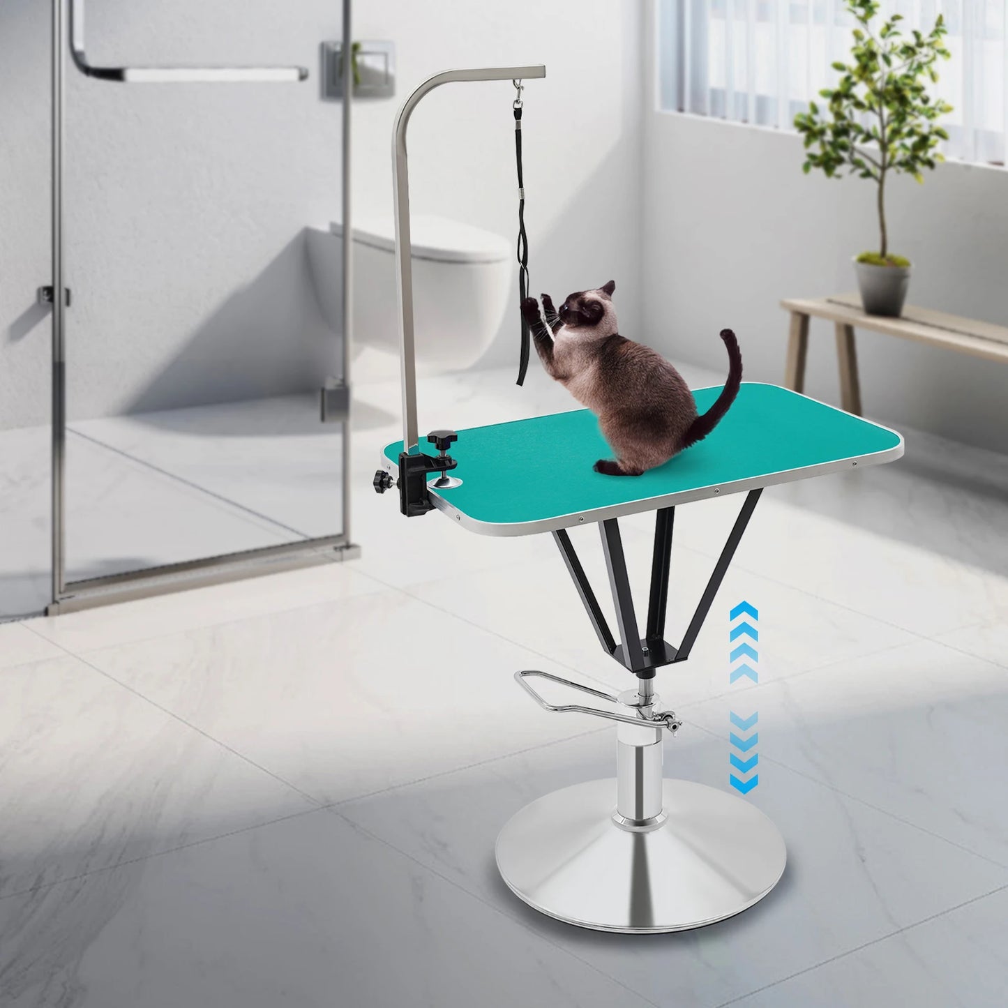 NONECN Pet Grooming Table Hydraulically Lifting 360 Degree Swivel