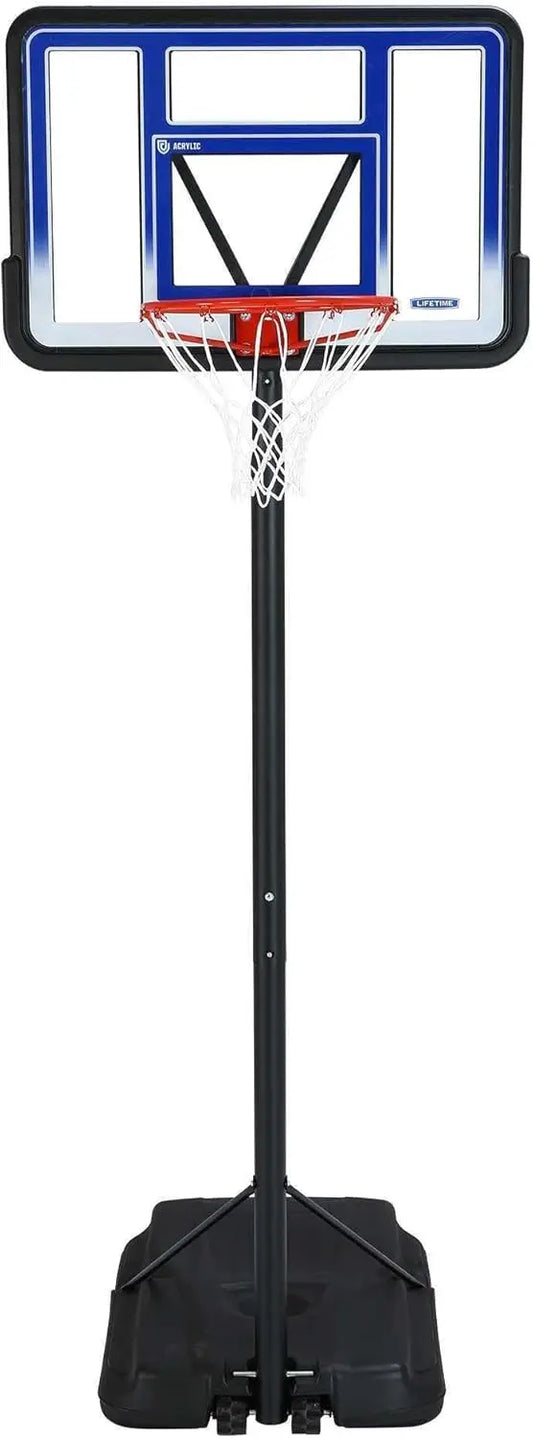 Portable Adjustable Outdoor Basketball Hoop, 42 Inch Fusion Backboard for All Ages
