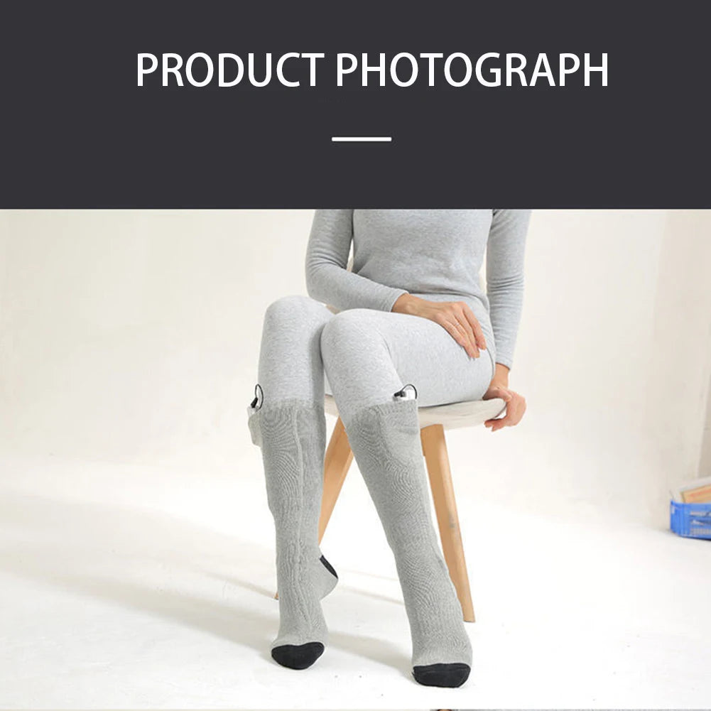 Shunmaii Premium Cordless Rechargeable Electric Heated Socks For Skiing Outdoors