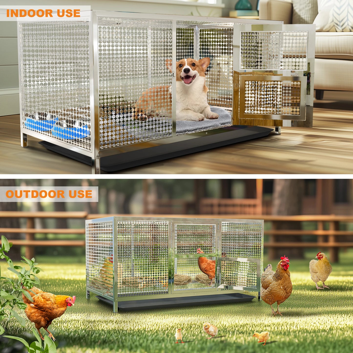 Heavy Duty Stainless Steel Chicken Coop And Run Pen