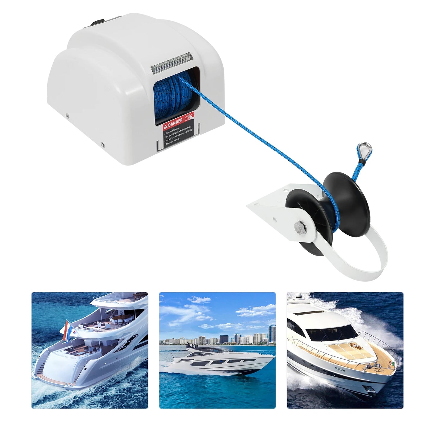 Electric Boat Anchor Winch Windlass 12V With Remote Control
