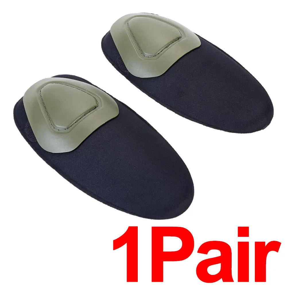 1Pair Tactical Protective Knee Elbow Pads Outdoor Camouflage Suit Gear Hunting Insert Type Soft Pad for Military Combat Use