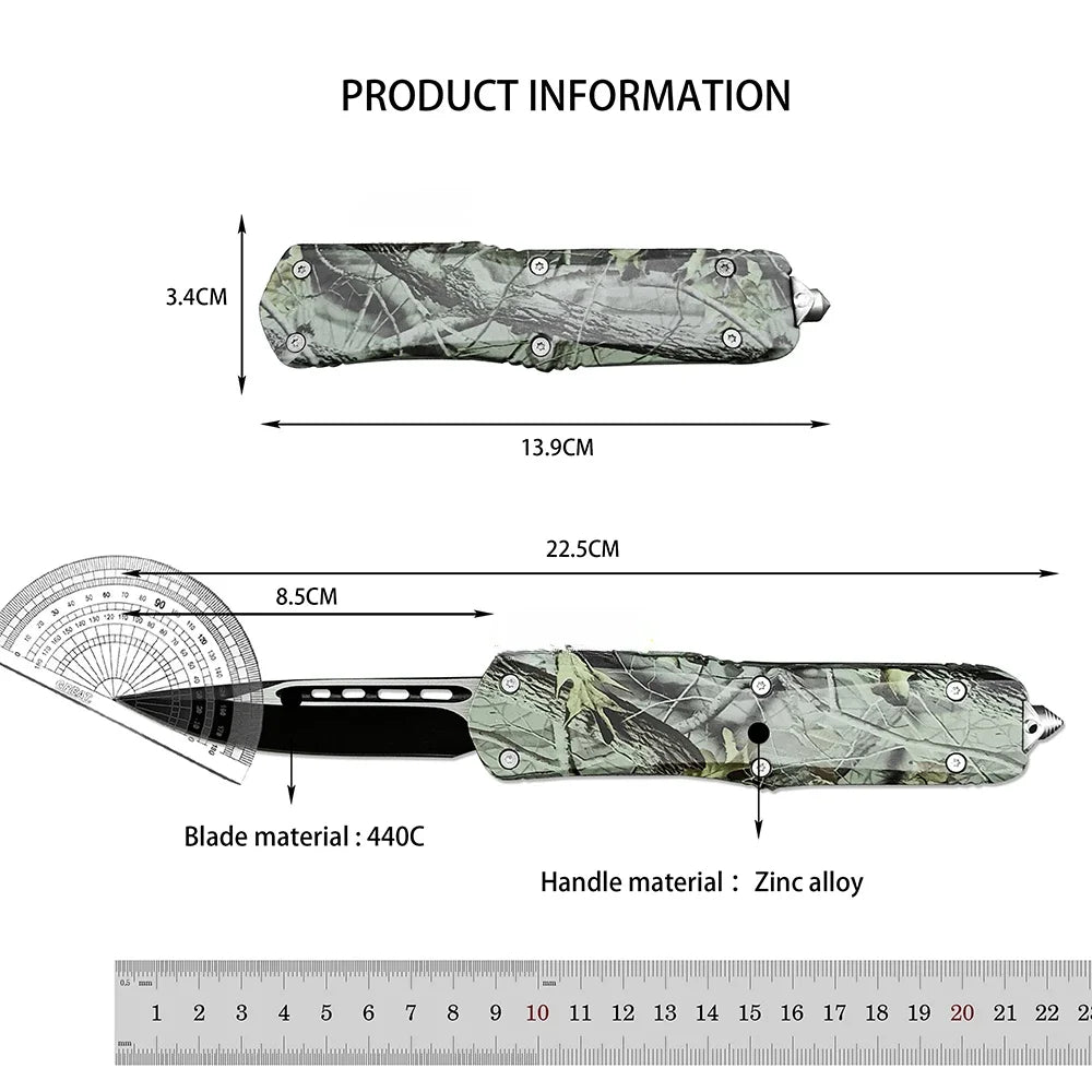 Camouflage A07 Outdoor Pocket Knife Hunting Self Defense Combat Folder Multi-function Wilderness Survival Ultra-sharp Knife