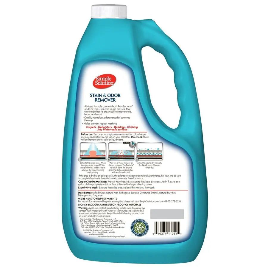 Pet Stain and Odor Remover for Cats and Dogs Enzyme