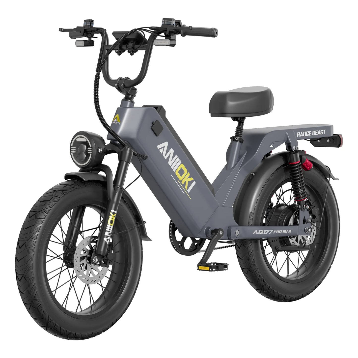 2026 ANIIOKI Electric Bike 1500W Peak Motor 48V 60Ah Battery 31MPH E-Bike AQ177 Long battery life Adult Ebike Fat Tires 20"*4"