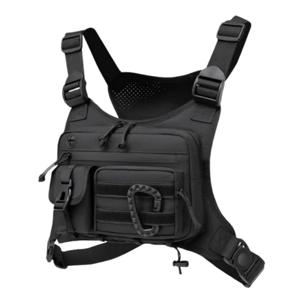 Outdoor Cycling Chest Bag Large Capacity Trendy Functional Backpack Multi Pocket Multifunctional Vest Chest Bag Work Backpack