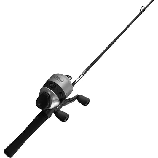 6Foot 2Piece Fiberglass Fishing Rod and Zebco 33 Spincast Reel Combo with EVA Handle for Enhanced Comfort and Precision Casting