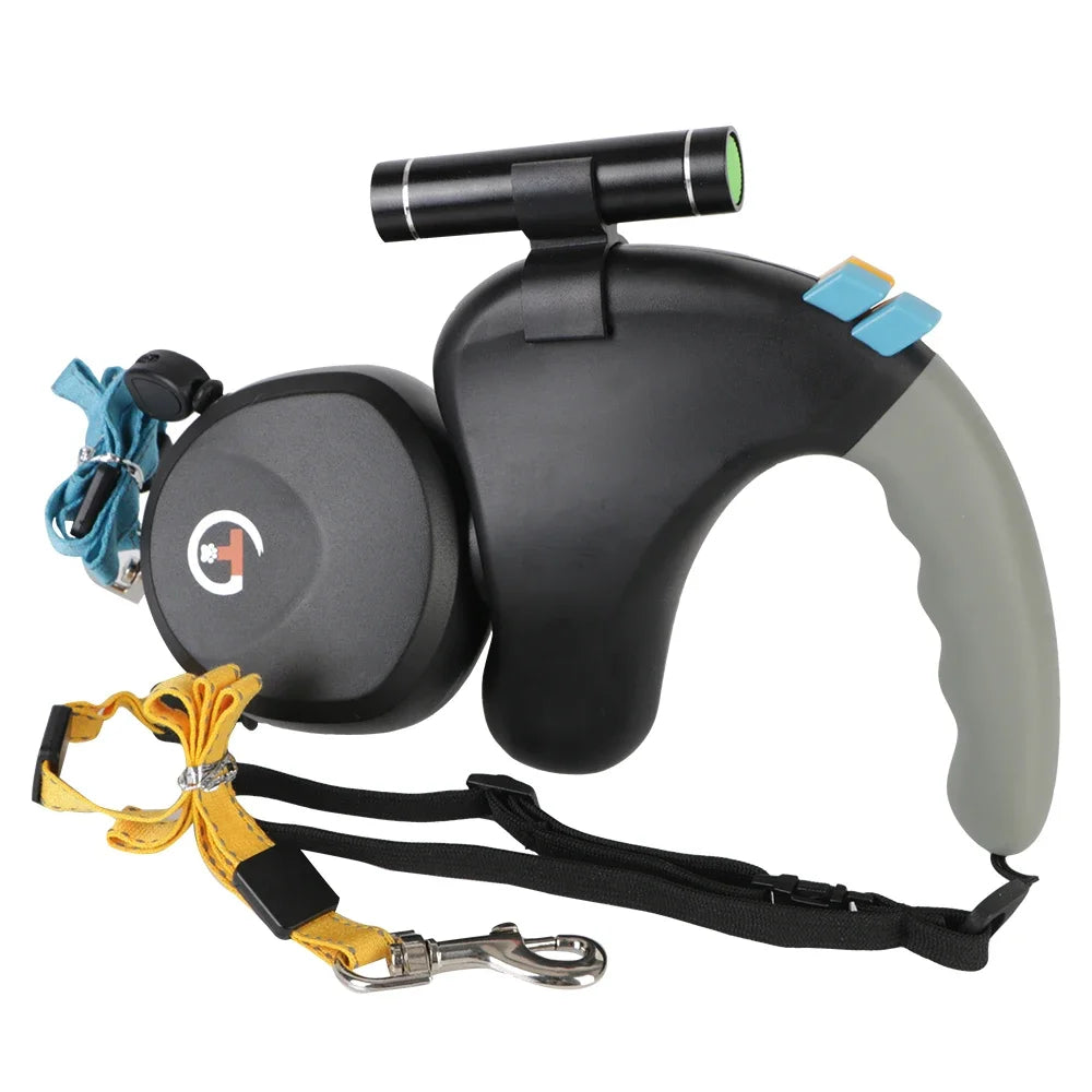 NONECN Dual Dog Leash Retractable Rope With LED Light