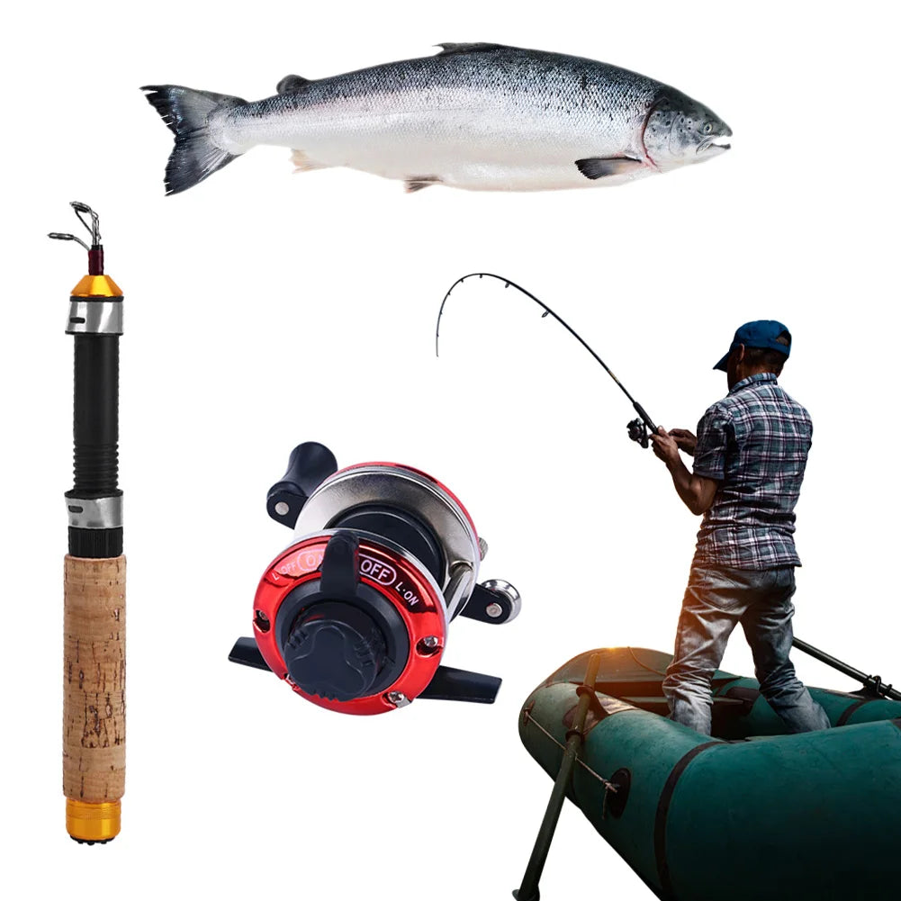 Ice Fishing Rod And Reel Set Carbon Fiber Mini Pole