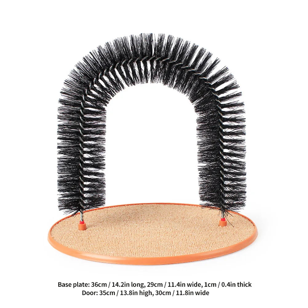 Alloet Cat Arch Self Groomer Massager Scratcher Toy Pad