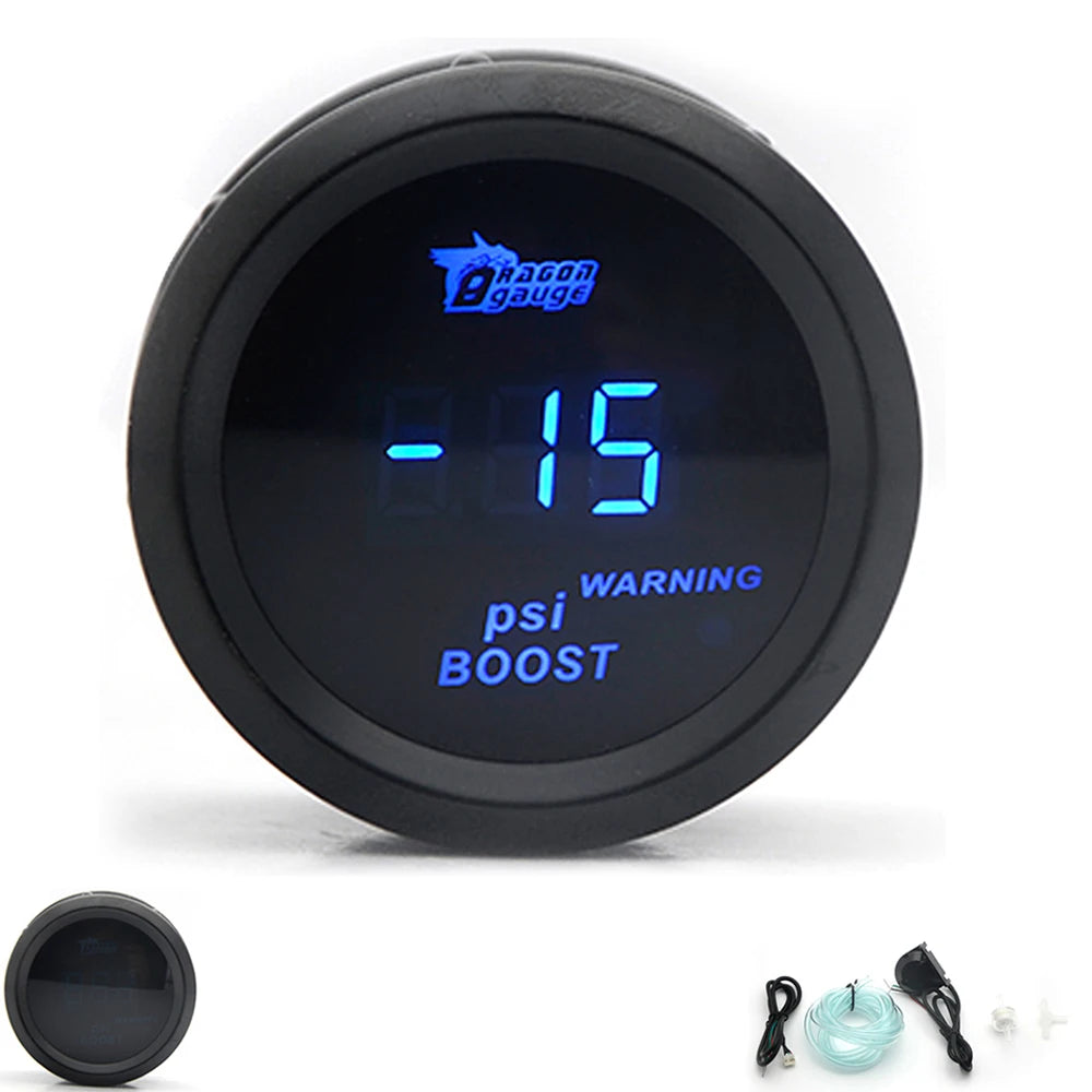 Car Digital Turbo Boost Gauge 9 Auto Gauge Types