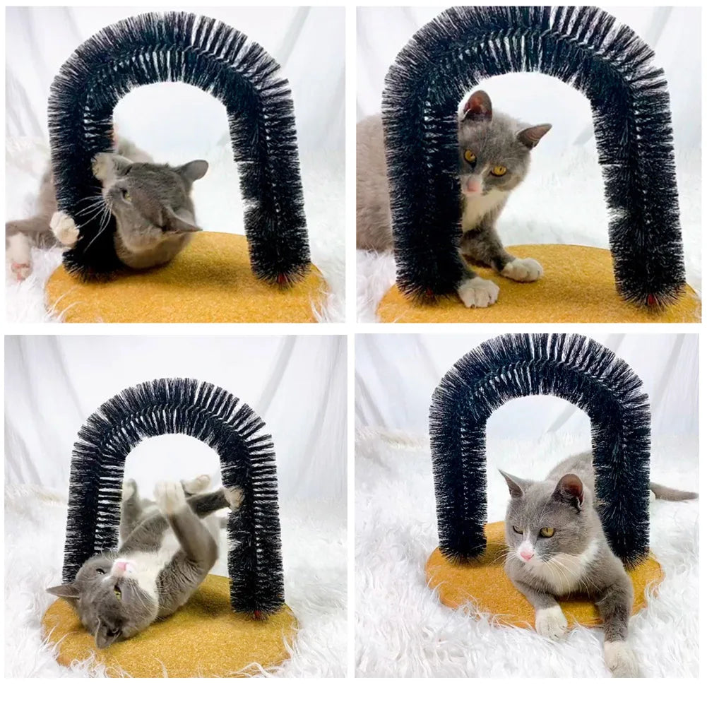 Alloet Cat Arch Self Groomer Massager Scratcher Toy Pad