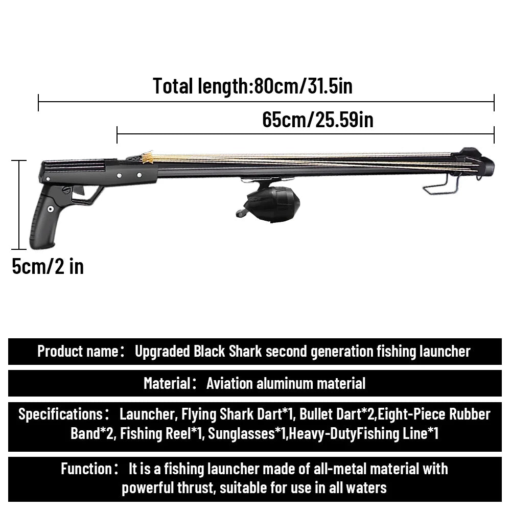 Fishing Slingshot Rod with Reel Long Distance Fishing Tool Portable Fishing Equipment Aluminum Outdoor Adult Fishing Device