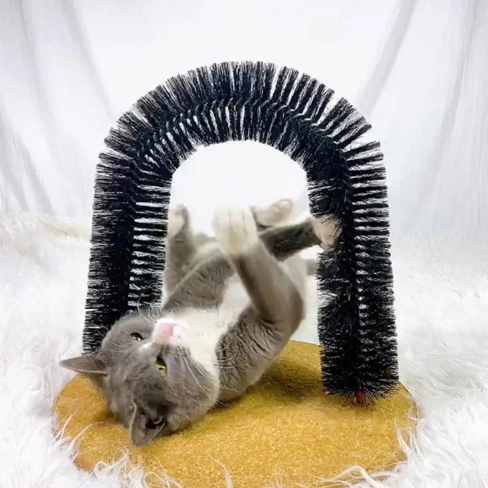 Alloet Cat Arch Self Groomer Massager Scratcher Toy Pad