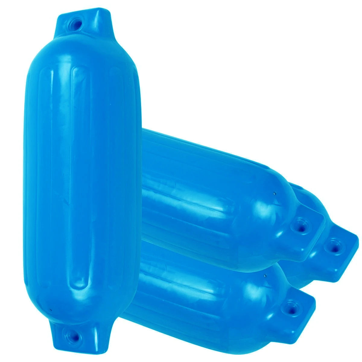 BYSSSEA All-Weather-Performance Ultra-Durable Ribbed Boat Fenders 4 Pack Dock Bumpers