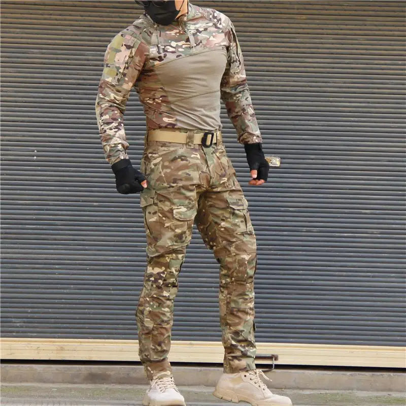 A5 Tactical Suits Combat Shirts Milita Uniform Outfit Men Clothing Tatico Tops Airsoft Multicam Camo Hunting Camouflage Pants