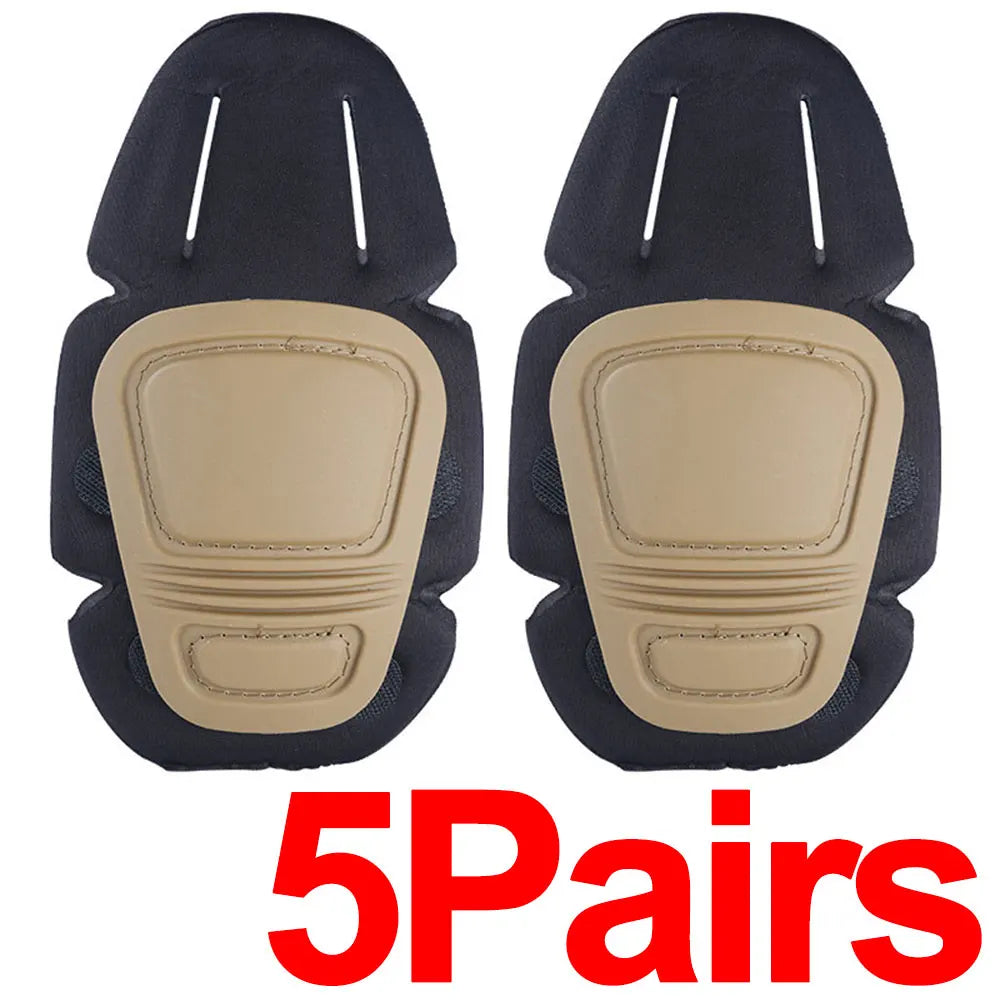 1Pair Tactical Protective Knee Elbow Pads Outdoor Camouflage Suit Gear Hunting Insert Type Soft Pad for Military Combat Use