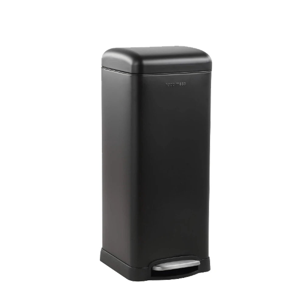 8 Gallon Step Trash Can, Square Fingerprint-Proof Garage Can with Soft-Close Lid for Home with Removable Inner Bucket