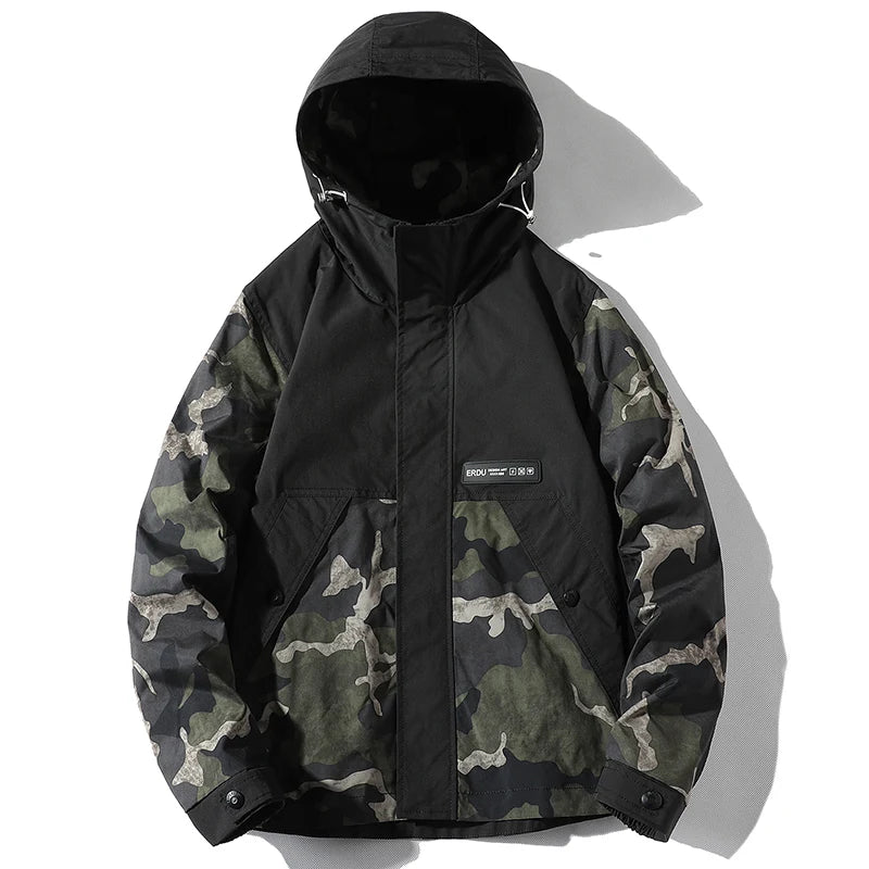 Military Bomber Jacket Men Fashion Casual Camping  Jacket Coat Windproof Hooded Windbreaker Coats Male Oversize Outerwear 4XL