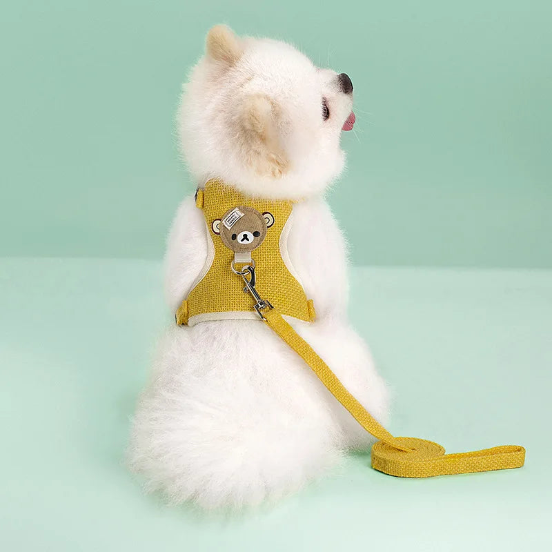 Pet Dog Harness And Leash Set Adjustable Puppy Kitten