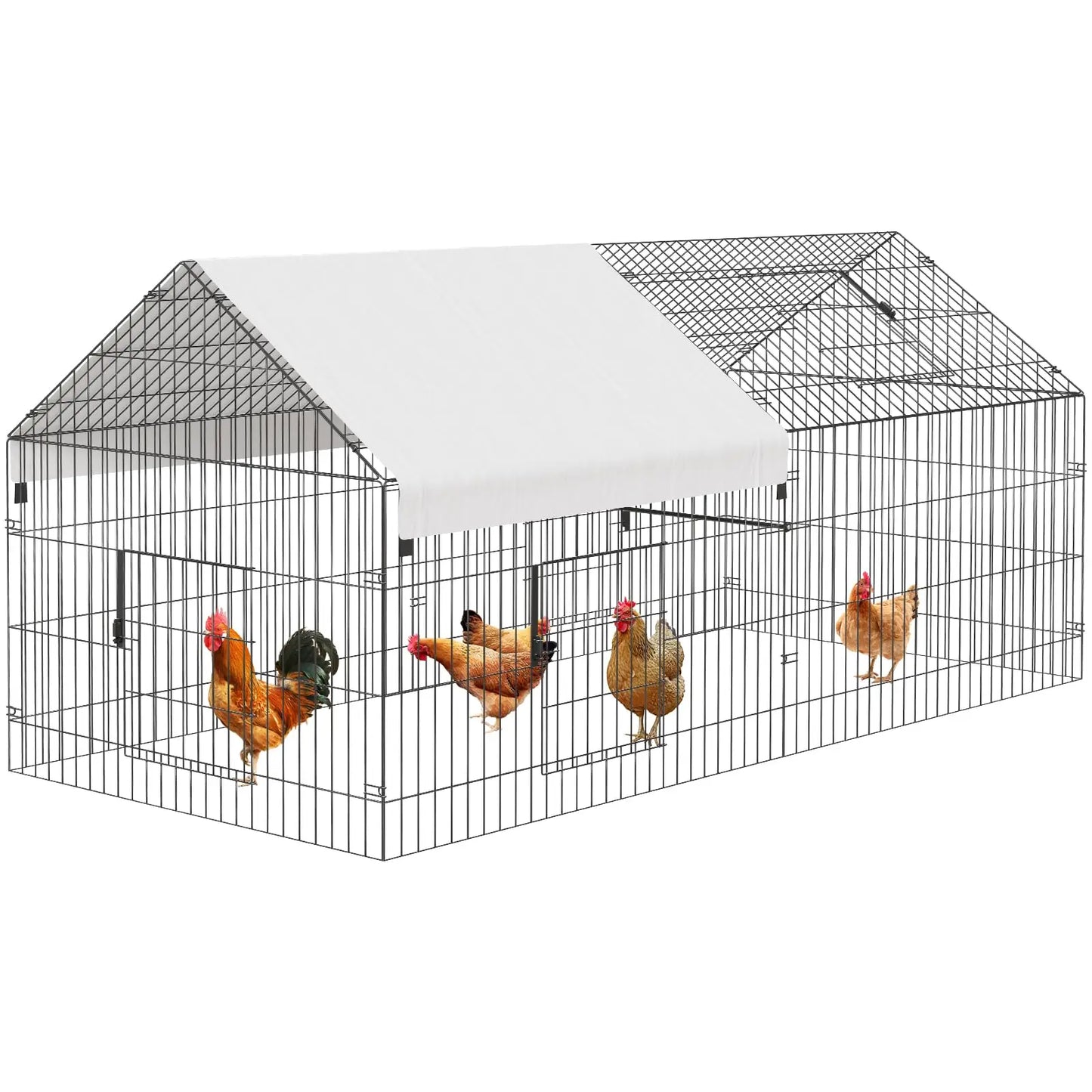 HiMISS Heavy Duty Chicken Run Coop Walk In Poultry Cage